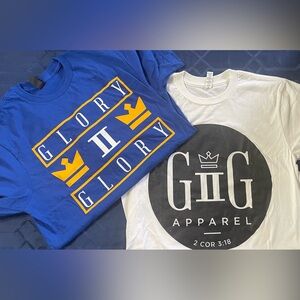 Christian T Shirts - Glory To Glory Apparel - Lot Of 2 Size Small